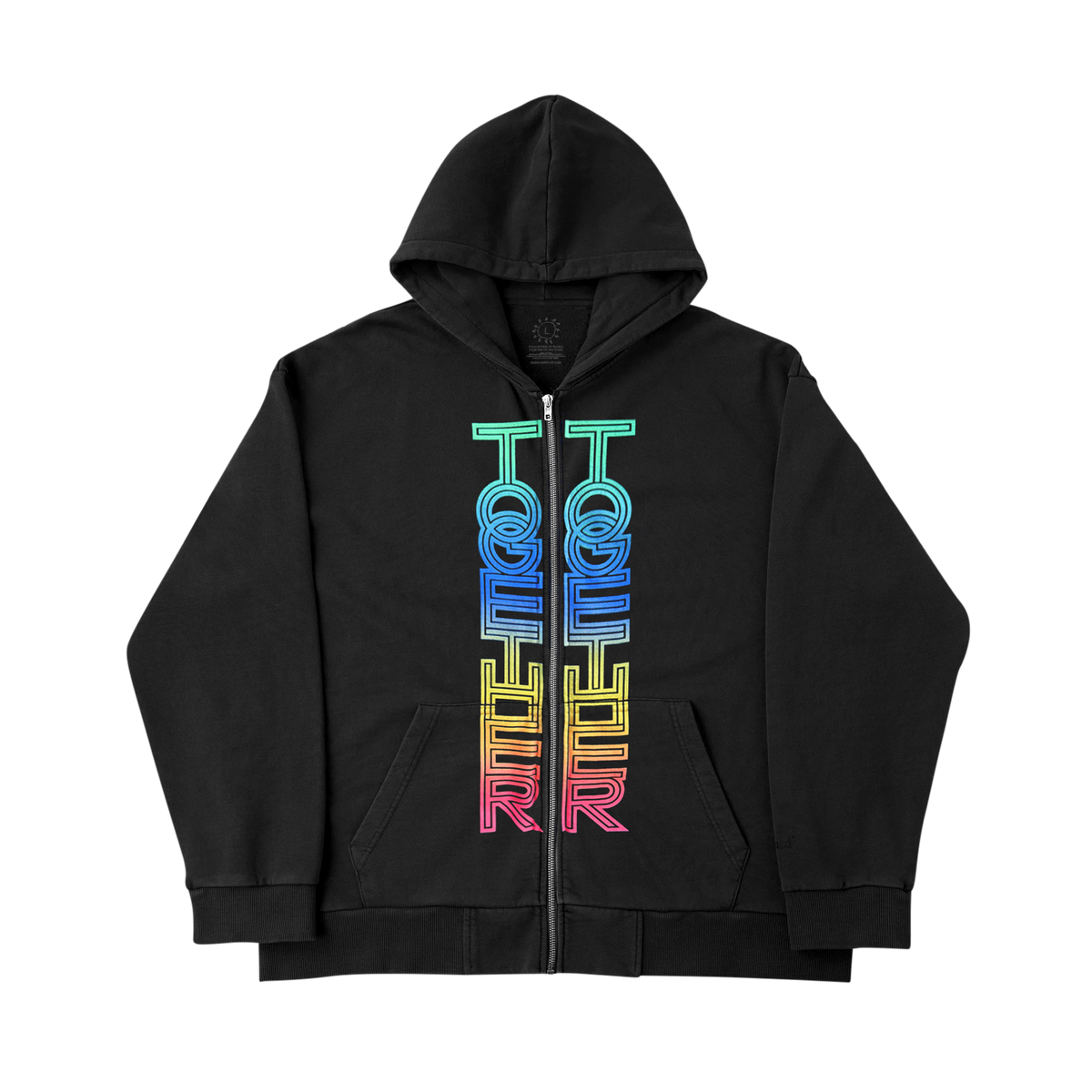 Together, Together Black Zip Hoodie